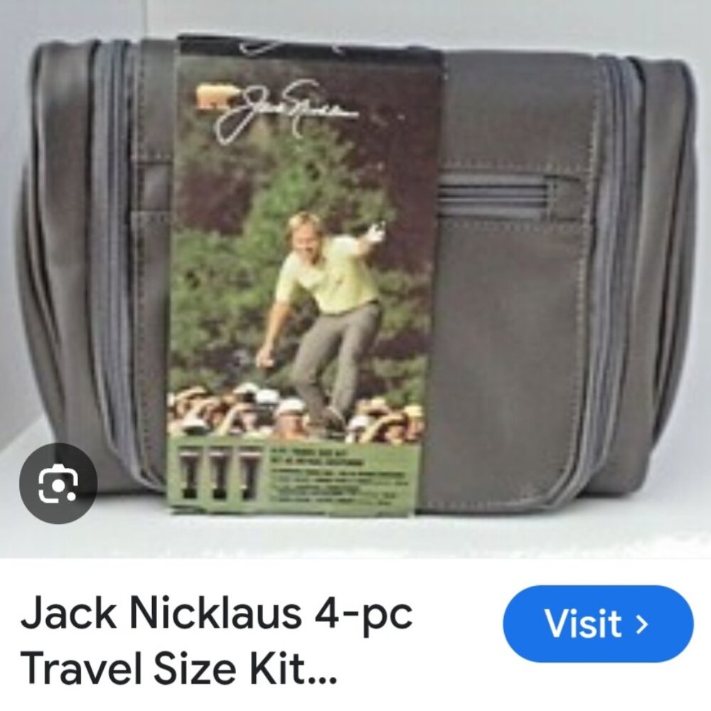 Jack Nicklaus Golf Legend Travel toiletry bag.